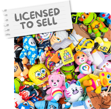 Licensed claw machine prizes