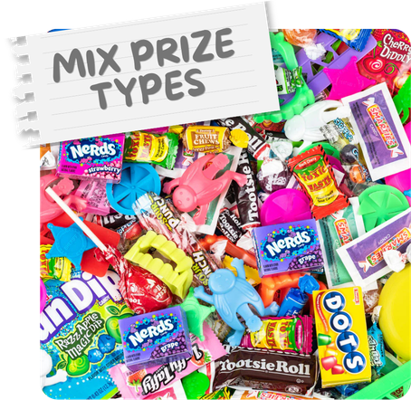Assorted crane machine prize mix